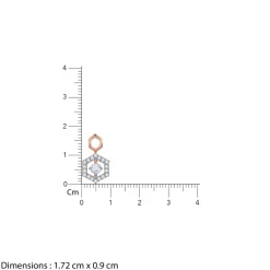Rose Gold Hexagon Diamond Pendant