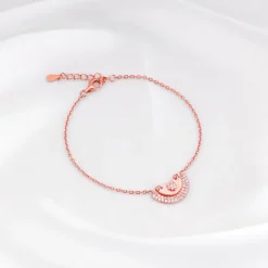 Rose Gold I Heart You Bracelet