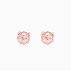 Rose Gold I Miss You Stud Earrings