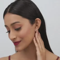 Rose Gold I Miss You Stud Earrings