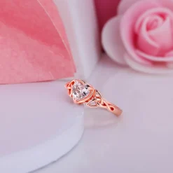 Rose Gold I Promise My Heart Ring
