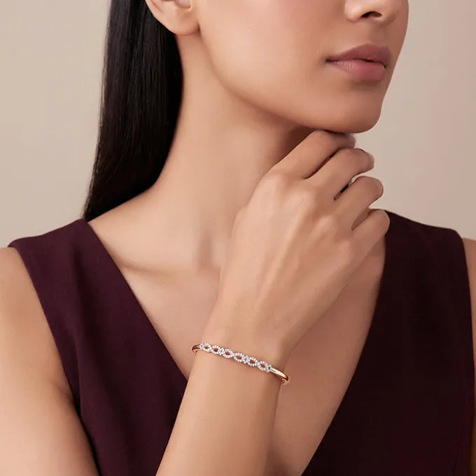 Rose Gold Infinite Joy Cuff Bracelet