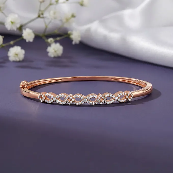 Rose Gold Infinite Joy Cuff Bracelet