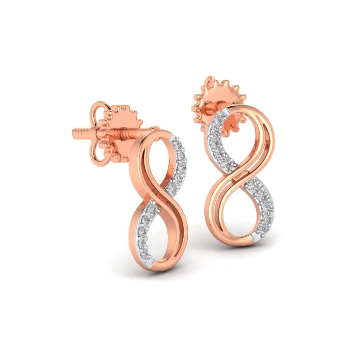 Rose Gold Infinite Joy Diamond Earrings