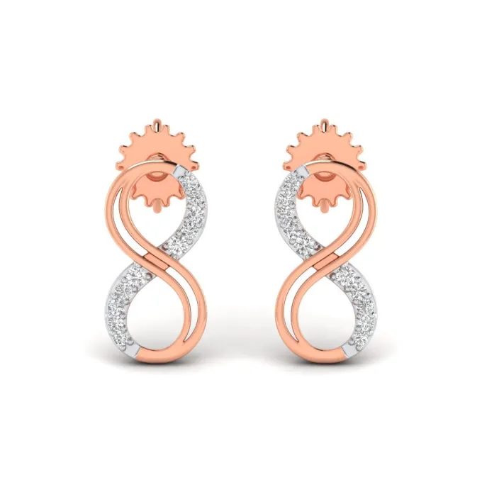 Rose Gold Infinite Joy Diamond Earrings