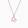 Rose Gold Infinity Heart Pendant with Link Chain