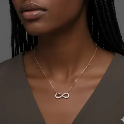 Rose Gold Infinity Heart Necklace
