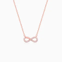 Rose Gold Infinity Heart Necklace