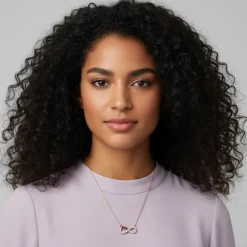 Rose Gold Infinity Heart Necklace
