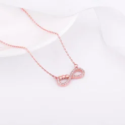 Rose Gold Infinity Heart Necklace