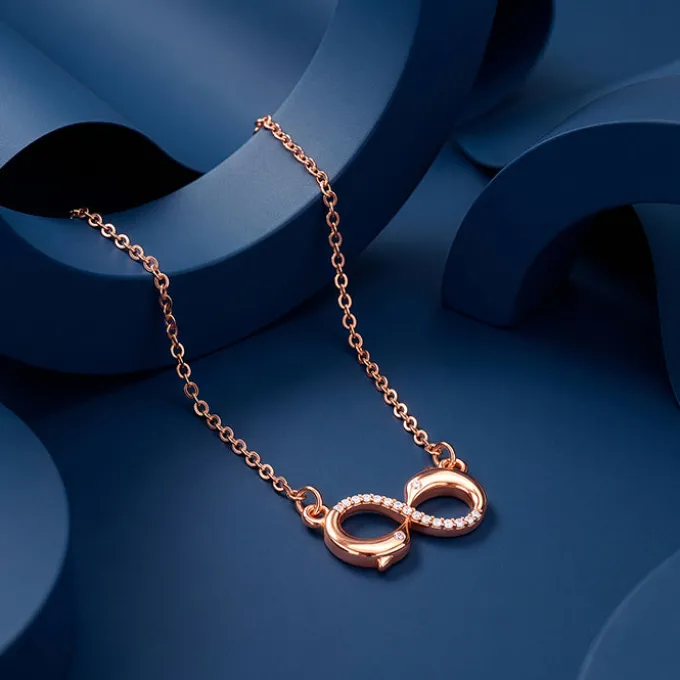 Rose Gold Infinity Necklace