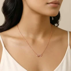 Rose Gold Infinity Necklace