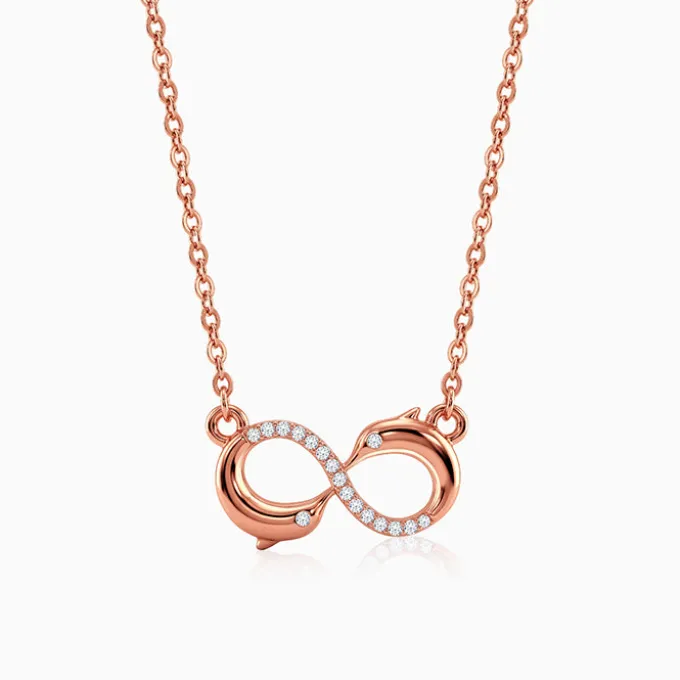 Rose Gold Infinity Necklace