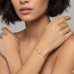 Rose Gold Interlocked Bracelet