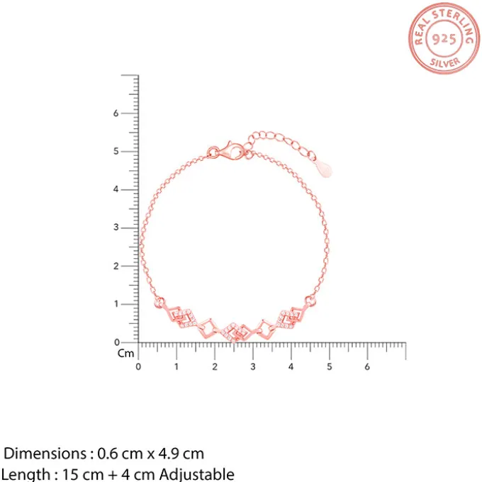 Rose Gold Interlocked Bracelet