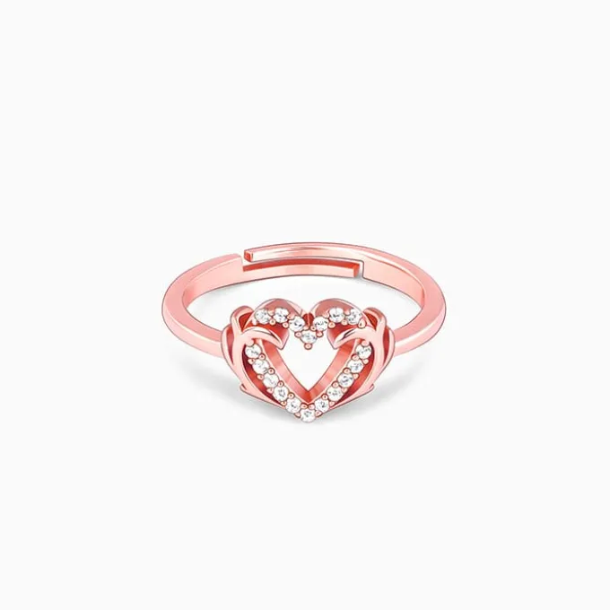 Rose Gold Intertwined In Love Ring