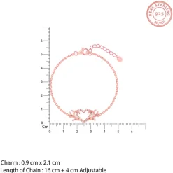Rose Gold Intertwined In Love Bracelet