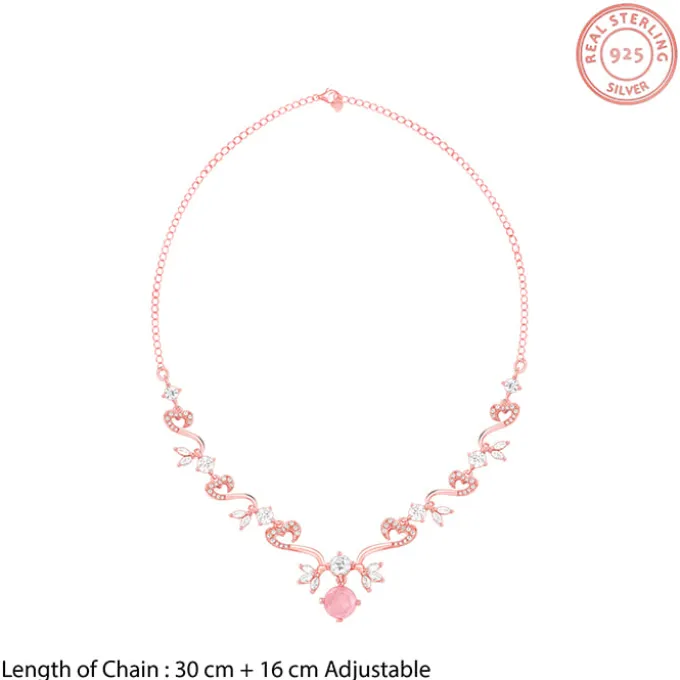 Rose Gold Intricate Love Necklace