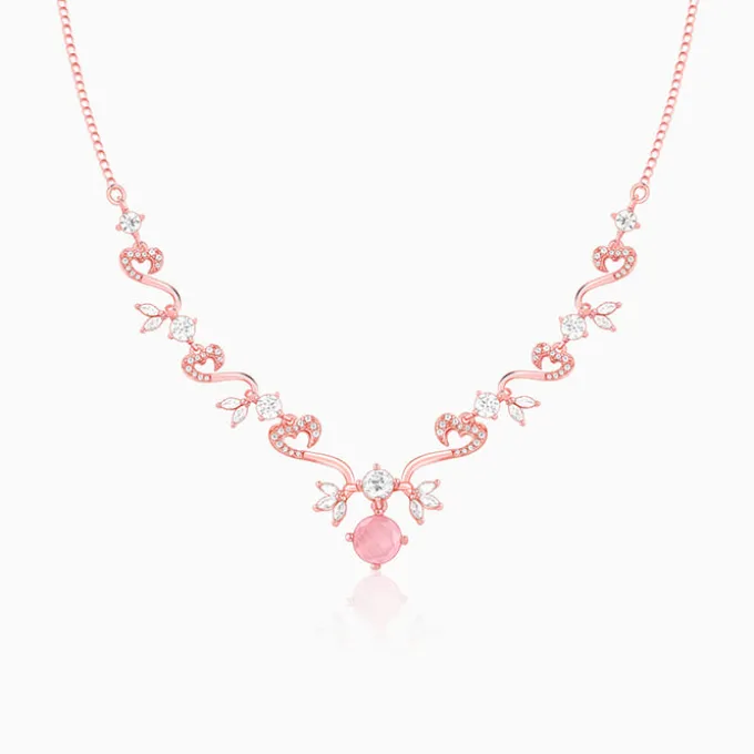 Rose Gold Intricate Love Necklace