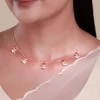 Rose Gold Iris Necklace