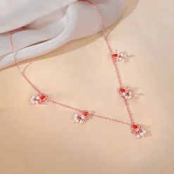 Rose Gold Iris Necklace