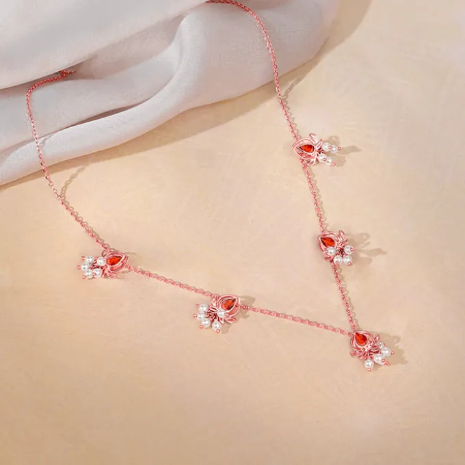 Rose Gold Iris Necklace
