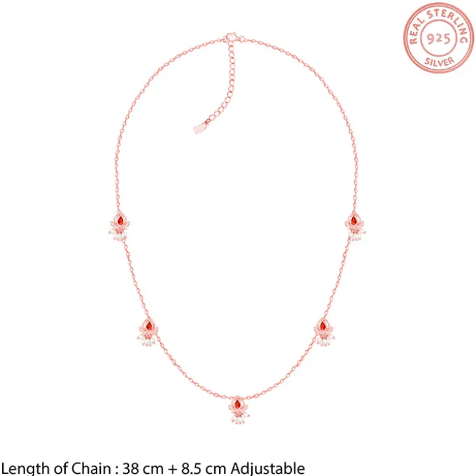 Rose Gold Iris Necklace