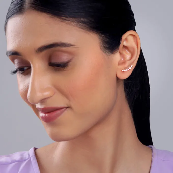 Rose Gold Ivy Whisper Ear Piercing