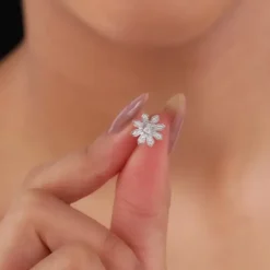 Rose Gold Jasmine Lab Grown Diamond Earrings