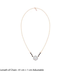 Rose Gold Jeeva Solitaire Lab Grown Diamond Mangalsutra