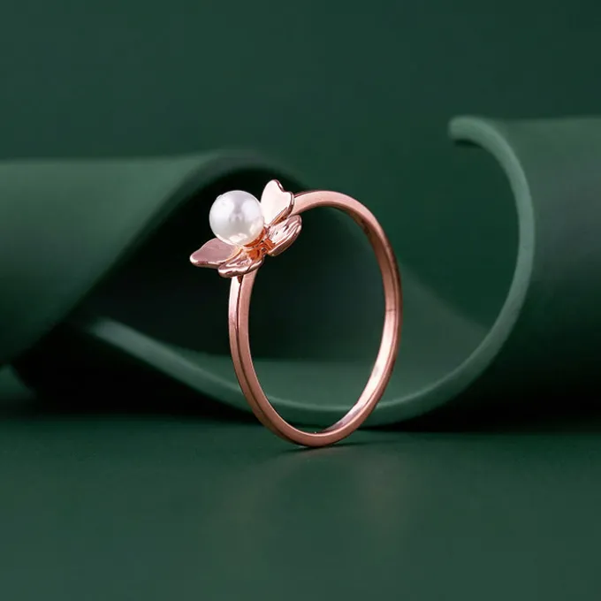 Rose Gold Jennifer Pearl Ring (Size 12)