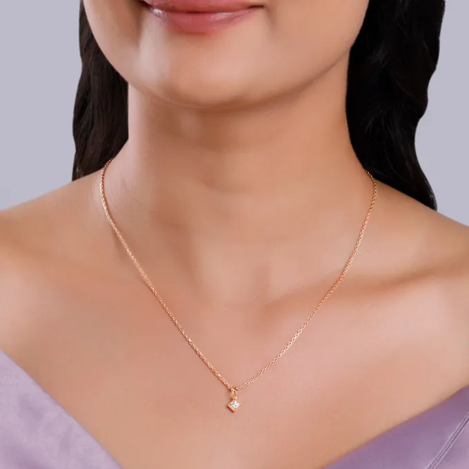 Rose Gold Kaiva Lab Grown Diamond Pendant