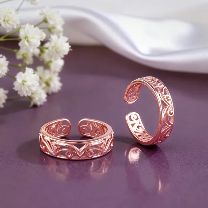 Rose Gold Khoobsurat Toe Rings