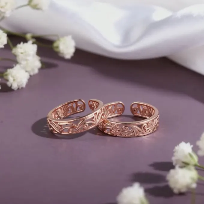Rose Gold Khoobsurat Toe Rings