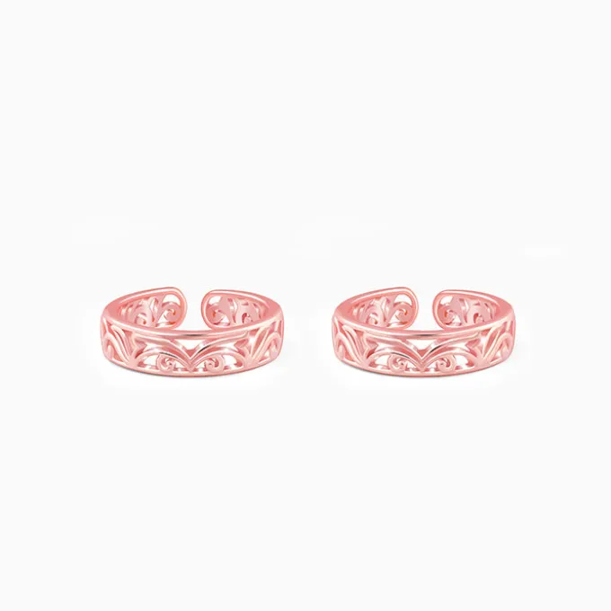 Rose Gold Khoobsurat Toe Rings