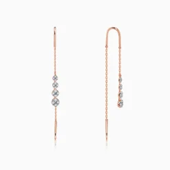Rose Gold Kiran Sui Dhaaga Lab Grown Diamond Earrings