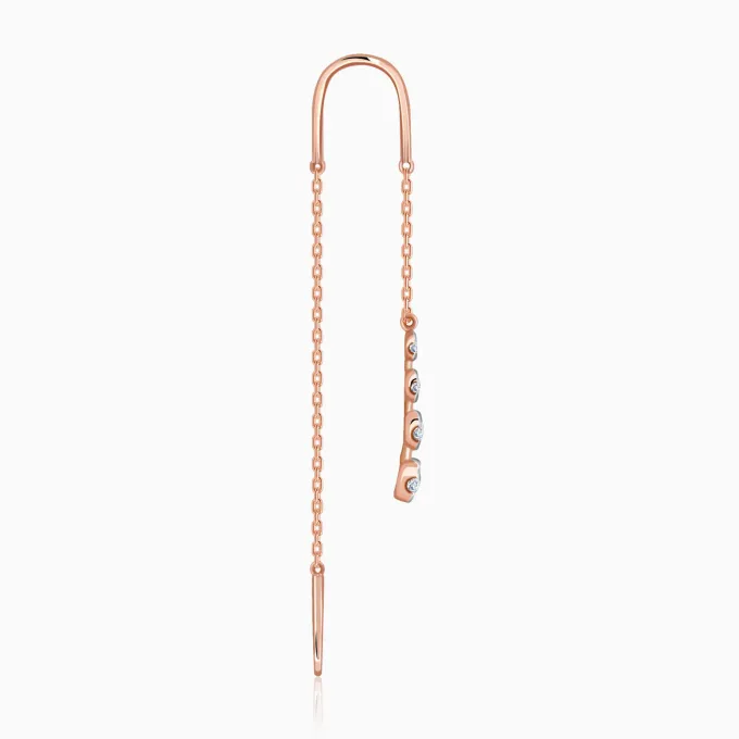 Rose Gold Kiran Sui Dhaaga Lab Grown Diamond Earrings