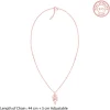 Rose Gold Komal Pankh Pendant With Link Chain