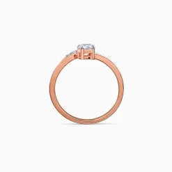 Rose Gold Linked in Love Solitaire Lab Grown Diamond Ring