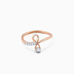Rose Gold Looped Diamond Ring