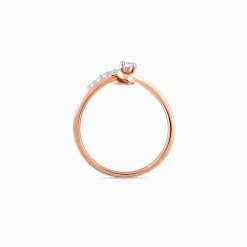 Rose Gold Looped Diamond Ring