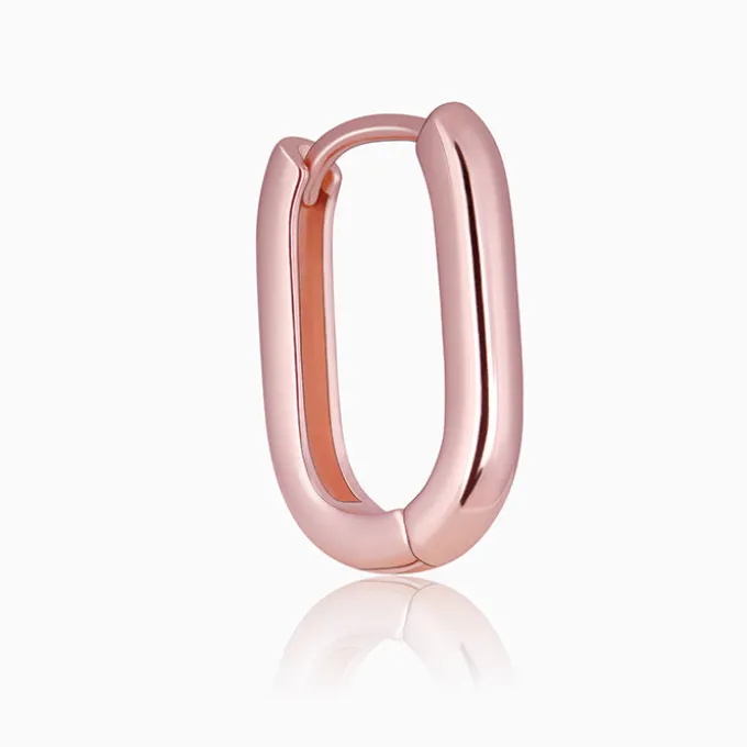 Rose Gold Loopy Hoop Earrings