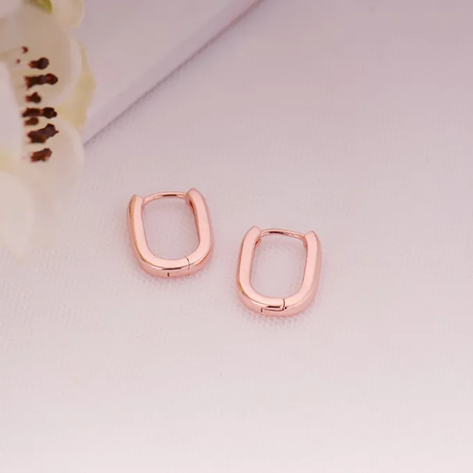 Rose Gold Loopy Hoop Earrings