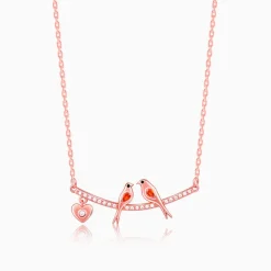 Rose Gold Love Bird Necklace