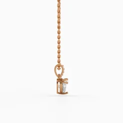 Rose Gold Love Heart Pendant With Link Chain