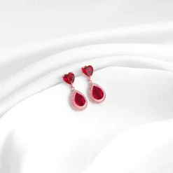 Rose Gold Love in Pink Earrings