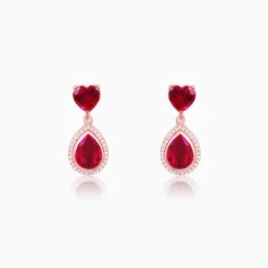 Rose Gold Love in Pink Earrings