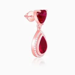 Rose Gold Love in Pink Earrings