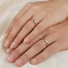 Rose Gold Love Letter Couple Rings