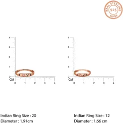 Rose Gold Love Letter Couple Rings